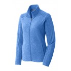 L235 Ladies Port Authority Heather Microfleece Full-Zip Jacket 