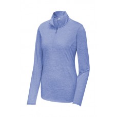 LST407 Ladies Sport-Tek Tri-Blend Wicking 1/4-Zip Pullover (LIGHTWEIGHT) 