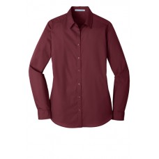 LW100 Ladies Long Sleeve Carefree Poplin Shirt 